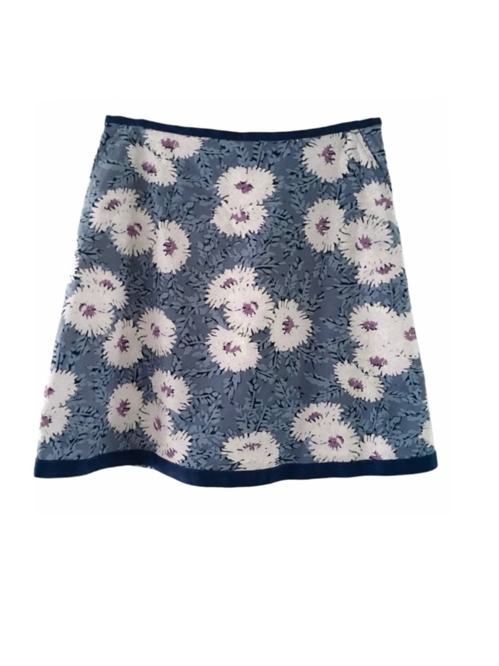 L.L. Bean Skirt 100% Cotton Floral Favorite Fit w/Pockets Cottagecore | 10p